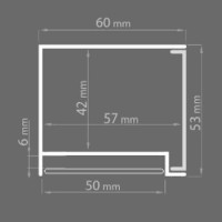 Aluminium Profil IKON KPL. - 18013ANODA, Raum für Netzgeräte, eloxiert, einfache Montage, 2 Meter