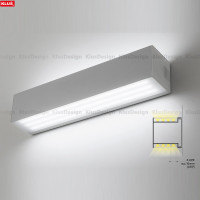 Aluminum profile IDOL KPL. 18014ANODA, space for power supplies, anodized, easy installation, lighting up and down, 1 meter