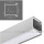 Aluminum profile IDOL KPL. 18014ANODA, space for power supplies, anodized, easy installation, lighting up and down, 1 meter
