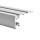 Aluminum step profile, warning and staircase lighting, STEP PROFILE 18042ANODA, anodized in silver or black, 1 meter