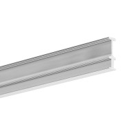 Connection profile between aluminum profiles FOLED and suspension systems of stretch ceilings, FOLHAK Profile B8338NA, surface: not anodised or silver anodised, 1 meter