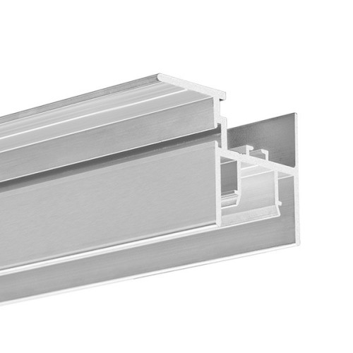 Aluminum profile for architectural light lines in stretch ceilings or plasterboard constructions, suitable for edge constructions and ceiling mounting, FOLED-SUF profile 059, B8333V1NA, not anodised, simple installation, 1m