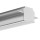 Aluminum profile for architectural light lines, TEKNIK-ZM profiles C0399NA, 062, not anodized, 2 meters