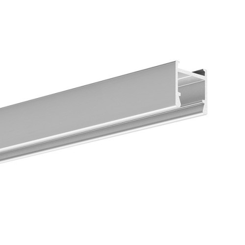 Aluminum profile ideal for LED strips, PDS-H profile B9204ANODA, 063, silver anodized, easy mounting, 1 meter