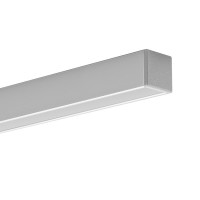 Aluminum profile ideal for LED strips, PDS-H profile B9204ANODA, 063, silver anodized, easy mounting, 1 meter