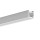 Aluminium Profilideal für LED Strips, PDS-H Profil B9204ANODA, 063,  silber eloxiert, einfache Montage, 1 meter