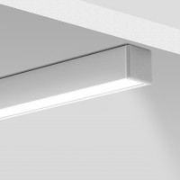 Aluminum profile ideal for LED strips, PDS-H profile B9204ANODA, 063, silver anodized, easy installation, 2 meters