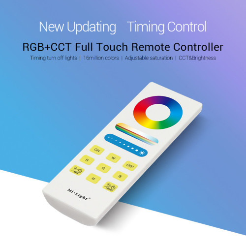 Mi-Light / RGB + CCT Remote Controller / Universal Remote Control / Wireless Controller / RGB + CCT: Light Color, Light Temperature, Saturation, Dimmer / FUT088
