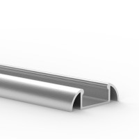 Aluminium Profil P2-1, einfache Montage, ideal für LED-Strips, Farben: silber eloxiert, schwarz ooder weiß, 2 Meter
