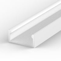 Aluminum profile P4-1, simple installation, surface-mounted profile, ideal for LED strips, color options: raw aluminum, silver anodized, black or white, 2 meter