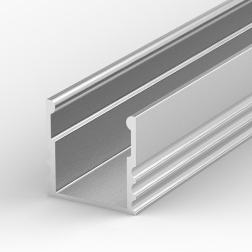 Aluminium Profil P5-1, einfache Montage, Aufputzprofil, ideal f&uuml;r LED-Strips, Farbvarianten: silber eloxiert, schwarz oder wei&szlig;, 1 Meter