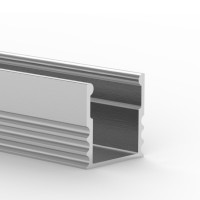 Aluminium Profil P5-1, einfache Montage, Aufputzprofil, ideal für LED-Strips, Farbvarianten: silber eloxiert, schwarz oder weiß, 1 Meter