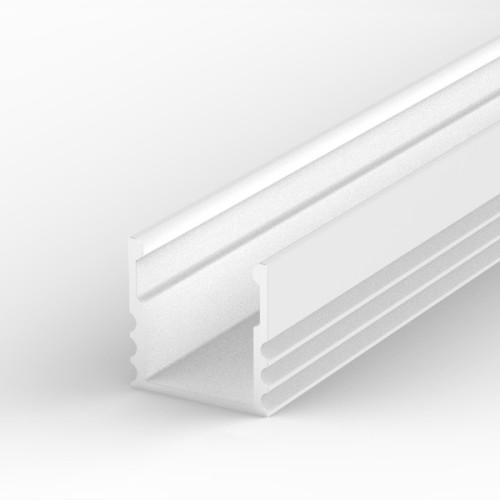 Aluminium Profil P5-1, einfache Montage, Aufputzprofil, ideal f&uuml;r LED-Strips, Farbvarianten: silber eloxiert, schwarz oder wei&szlig;, 2 Meter