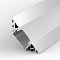 Aluminum profile P7-1, easy installation, corner profile, inlet profile, ideal for LED strips, color options: silver anodized, black or white, 1 meter