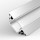 Aluminum profile P7-1, easy installation, corner profile, inlet profile, ideal for LED strips, color options: silver anodized, black or white, 1 meter