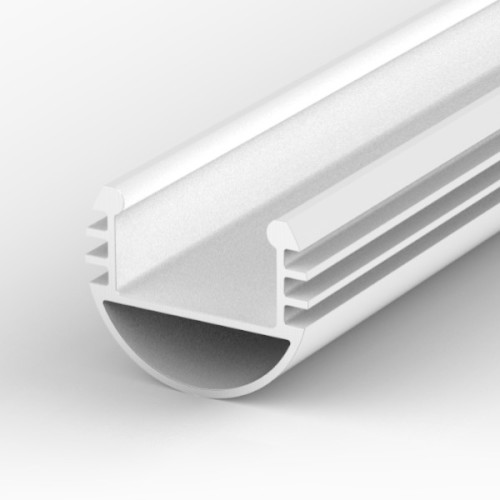 Aluminium Profil P8-1, einfache Montage, Möbelprofil, ideal für LED-Strips, Farbvarianten: silber eloxiert, schwarz oder weiß, 1 Meter