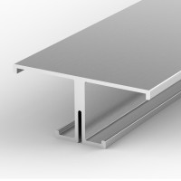 Aluminum profile P9-1, ideal for LED strips, color options: silver anodized, black or white, 1 meter