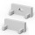 P11 End cap for aluminum profile P11-1, plastic, gray, white or black, 2 pieces - 1 closed, 1 with cable outlet