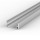 Aluminium Profil P11-1, ideal für LED-Strips, hermetisches Profil, durch Abdeckung C5 Staub- und Wasserdicht, Farbvarianten: silber eloxiert, 2Meter