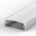 Aluminum profile P13-1, ideal for LED strips, surface-mounted profile, color options: silver anodized, black, white, 2 meter