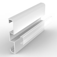 Aluminum profile P15-1, ideal for LED strips, furniture profile, color: white, 1 or 2 meter