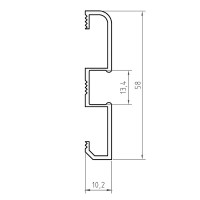 Aluminum profile P15-1, ideal for LED strips, furniture profile, color: white, 1 or 2 meter