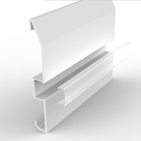 Aluminum profile P16-1, ideal for LED strips, furniture profile, color: white, 1 or 2 meter