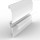 Aluminium Profil P16-1,  ideal für LED-Strips, Möbelprofil, Farbe: weiß, 1 oder 2 Meter