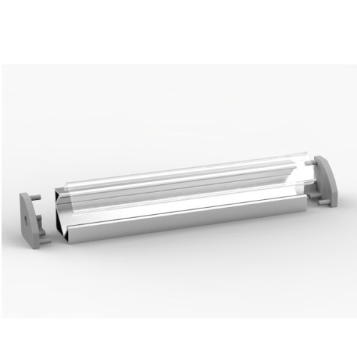 Set - Aluminium Profil P3-1, ideal für LED-Strips, Silber eloxiert, Profil  + Abdeckung + Endkappen, 1 Meter