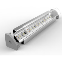 Set - aluminum profile P3-1, ideal for LED strips, silver anodized, profile + cover + end caps, 2 meter