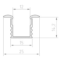 Set - aluminum profile P18-1, ideal for LED strips,...