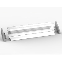 Set - aluminum profile P7-1, ideal for LED strips, silver anodized, profile + cover + end caps, 1 meter