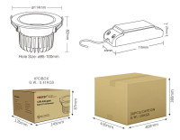 MIBoxer Anti-glare RGB+CCT LED Downlight  / 12W, Lumen:...