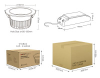 MIBoxer/ Blendschutz RGB+CCT LED Downlight  / 18W, Lumen:...