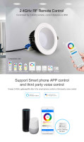 Mi-Light / MIBOXER/ Anti-glare RGB+CCT LED Downlight  / 18W,  Lumen: 1200lm, Beam angle: 60 °, RGB: 16 million colors, CCT: 2700 ~ 6500K, Hole size: 120 ~ 125mm /  FUT072