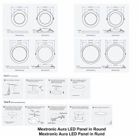 LED installation / design Panel Aura round warm white 12W (W) Ø 55 to 125mm, PANW30R165HW15