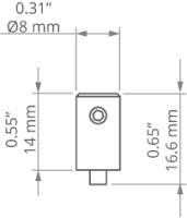 FI-8-LIN-ZM schwarzer Befestigung