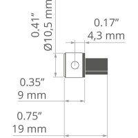 Electricity conductive end cap PIKO-O
