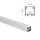 Kopie von Aluminium Profil 009, KLUS PDS-ZM B7696ANODA, eloxiert, ideal für LED Streifen, 1 Meter