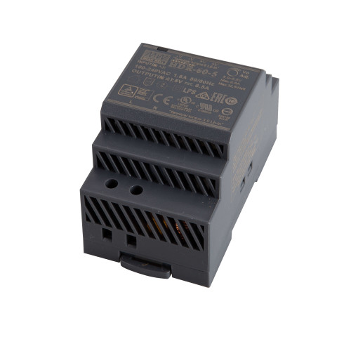 HOT RAIL POWER SUPPLY (DIN-RAIL) MEAN WELL HDR-60-5 5V/DC W