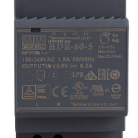 HOT RAIL POWER SUPPLY (DIN-RAIL) MEAN WELL HDR-60-5 5V/DC W