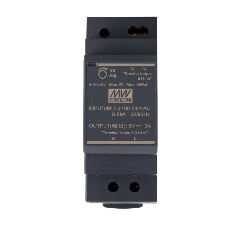 HOT RAIL POWER SUPPLY (DIN-RAIL) MEAN WELL HDR-30-5 5V/DC W