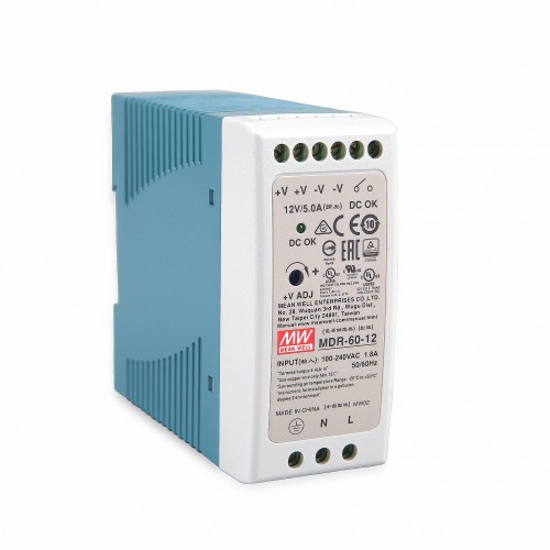 HUTSCHIENEN-NETZTEIL (DIN-RAIL) MDR-60-12 SNT DIN-SCHIENE 12V/DC/0-5A/ 60W