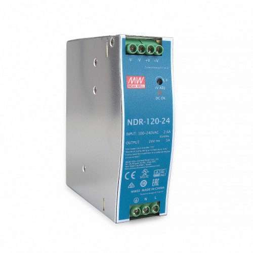 HUTSCHIENEN-NETZTEIL (DIN-RAIL) NDR-120-24 SNT DIN-SCHIENE 24V/0-5A/ 120W