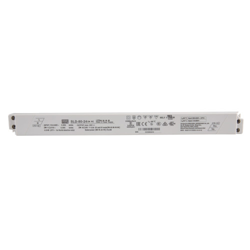 MEAN WELL SLD-80-24 LED-TRAFO, 80 W 24 VDC 3,3 A IP20 MÖBELZULASSUNG PFC-SCHALTKREIS