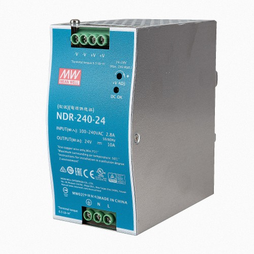 HOT RAIL POWER SUPPLY (DIN-RAIL) NDR-240-24 SNT DIN-RAIL 24 V/DC/0-10W