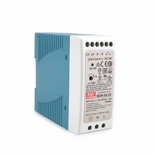 DIN RAIL POWER SUPPLY (DIN RAIL) MDR-60-24 SNT DIN RAIL 24 V / DC / 0-2,5A / 60W