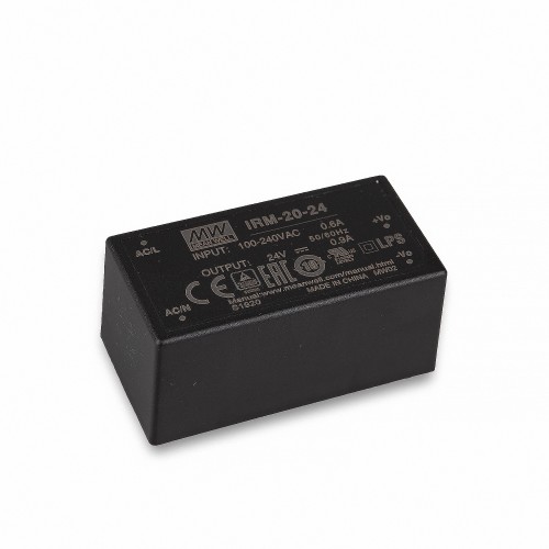 MEAN WELL IRM-20-24 SCHALTNETZTEIL MODUL 24 V/DC/0-0,9A/ 21,6 WW