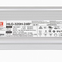 MEAN WELL HLG-320H-24B SNT 24V/DC/0-13.3A/320W IP67