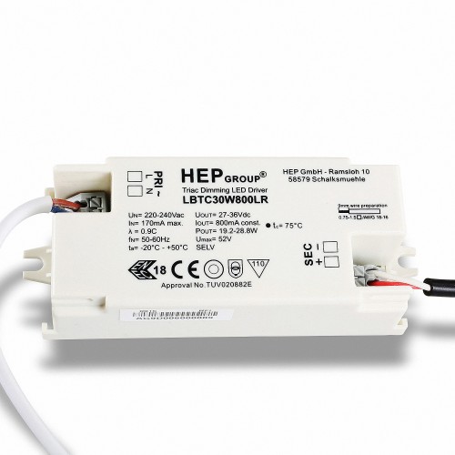 DIMMABLE CONSTANT CURRENT SOURCE PHASE PORTIONS TO 30W 800MA